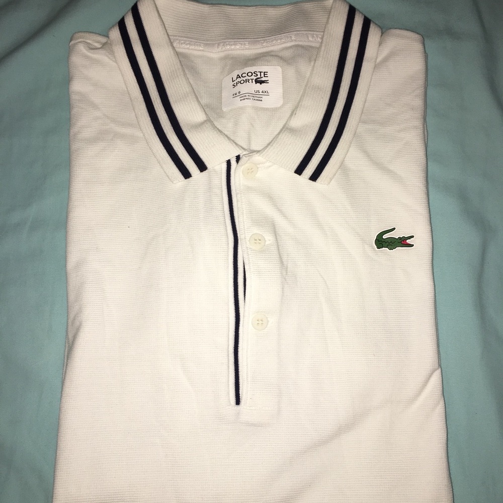 Lacoste Men’s Slim Fit Piped Sleeves Pique Polo